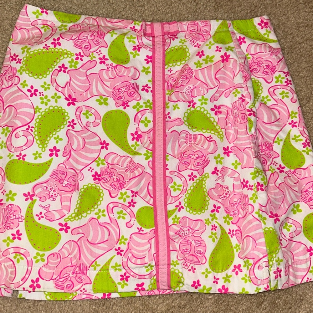 Lilly Pulitzer pink Panther skirt size 14 girls size 2 adults